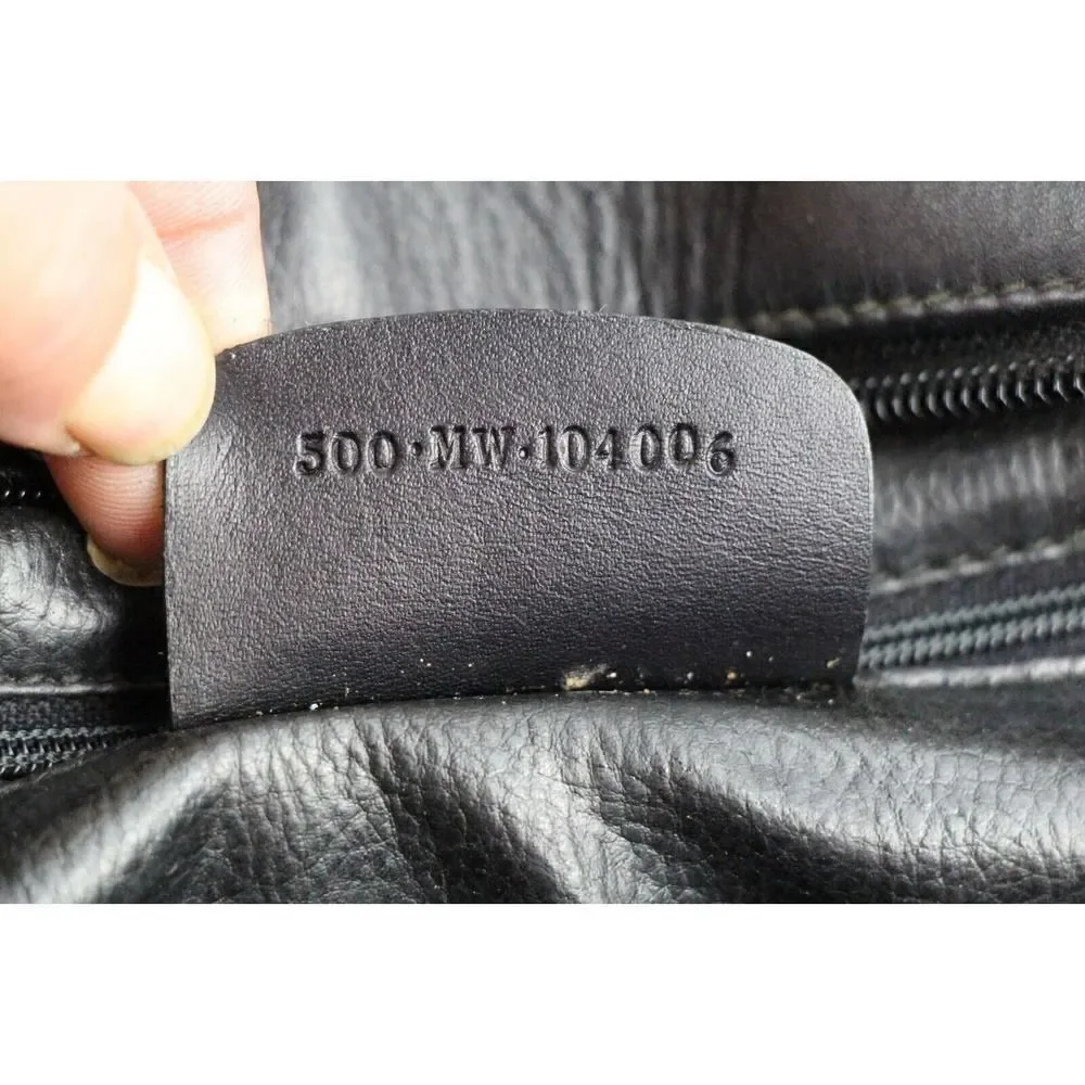 AUTHENTIC Mark Cross ITALY BLACK GENUINE LEATHER SHOULDER BAG X-BODY HANDBAG